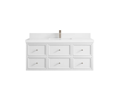 Roswell Floating 48 in. W x 22 in. D Single Sink Bathroom Vanity - Willow Bath and Vanity