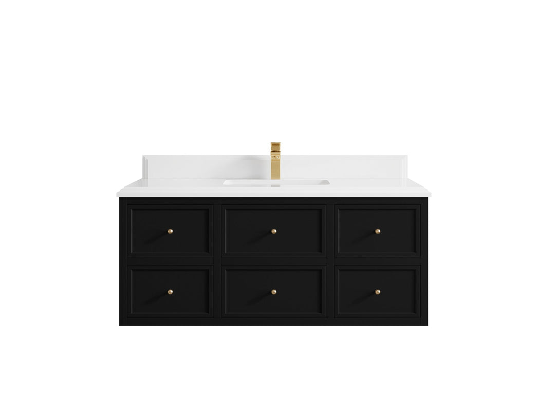 Roswell Floating 48 in. W x 22 in. D Single Sink Bathroom Vanity - Willow Bath and Vanity