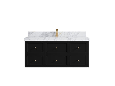 Roswell Floating 48 in. W x 22 in. D Single Sink Bathroom Vanity - Willow Bath and Vanity