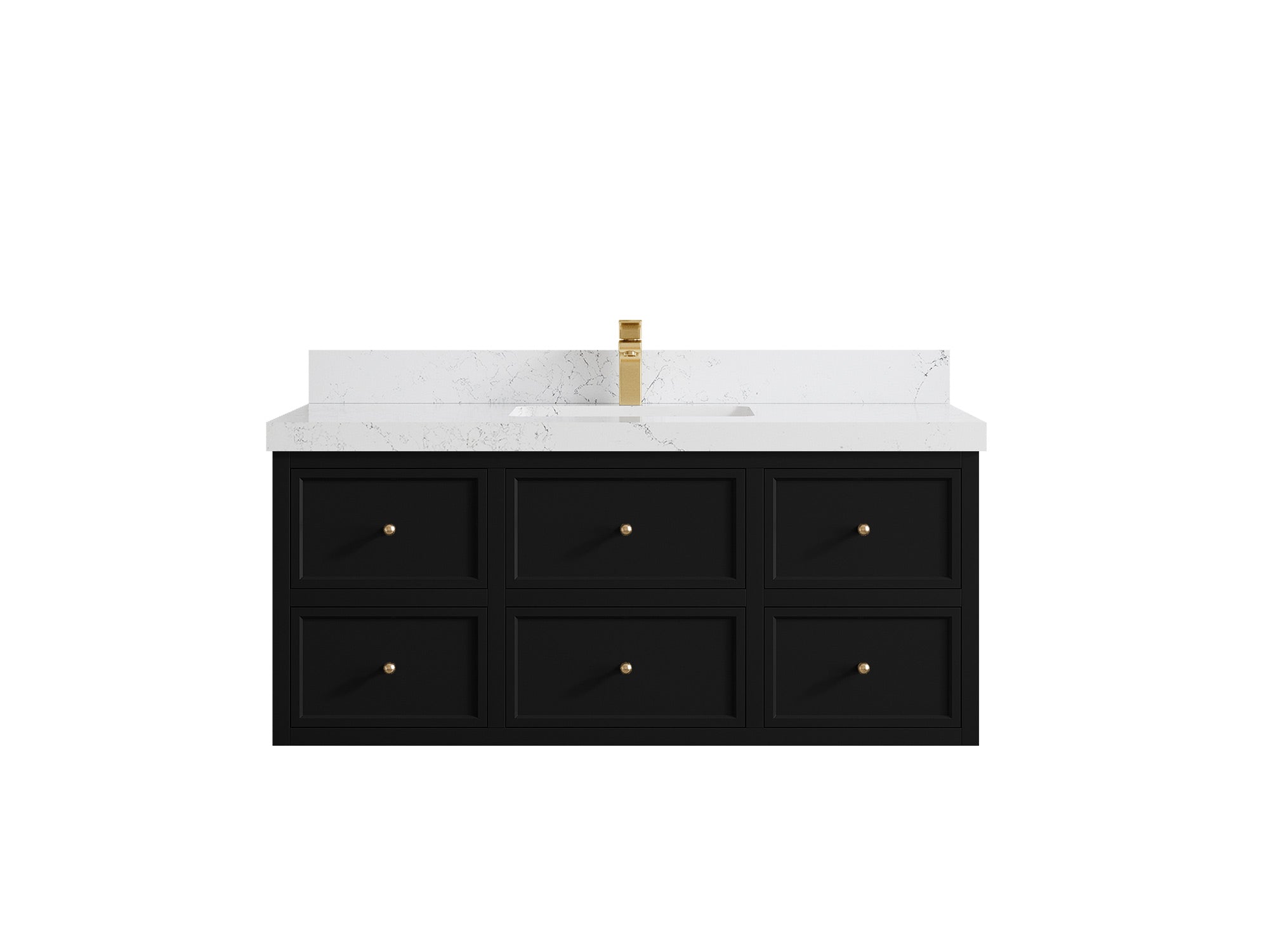 Roswell Floating 48 in. W x 22 in. D Single Sink Bathroom Vanity - Willow Bath and Vanity