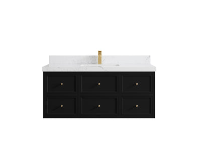 Roswell Floating 48 in. W x 22 in. D Single Sink Bathroom Vanity - Willow Bath and Vanity