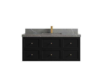 Roswell Floating 48 in. W x 22 in. D Single Sink Bathroom Vanity - Willow Bath and Vanity