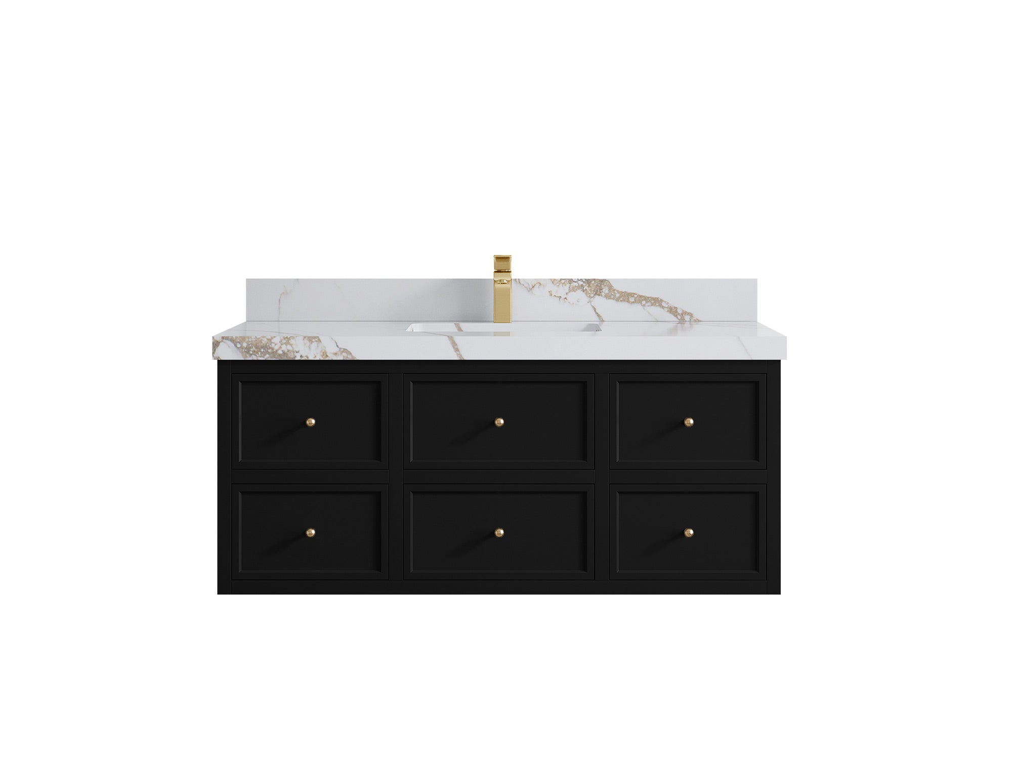 Roswell Floating 48 in. W x 22 in. D Single Sink Bathroom Vanity - Willow Bath and Vanity