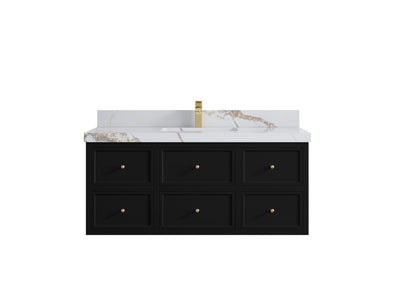Roswell Floating 48 in. W x 22 in. D Single Sink Bathroom Vanity - Willow Bath and Vanity