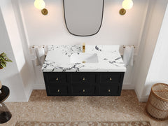 Roswell Floating 48 in. W x 22 in. D Single Sink Bathroom Vanity - photo 40