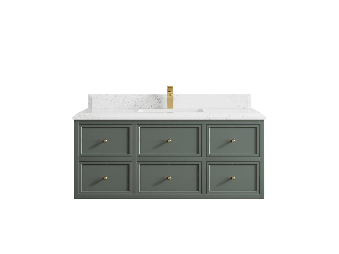 Roswell Floating 48 in. W x 22 in. D Single Sink Bathroom Vanity - Willow Bath and Vanity