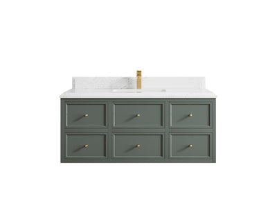 Roswell Floating 48 in. W x 22 in. D Single Sink Bathroom Vanity - Willow Bath and Vanity