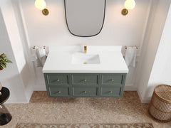 Roswell Floating 48 in. W x 22 in. D Single Sink Bathroom Vanity - photo 42