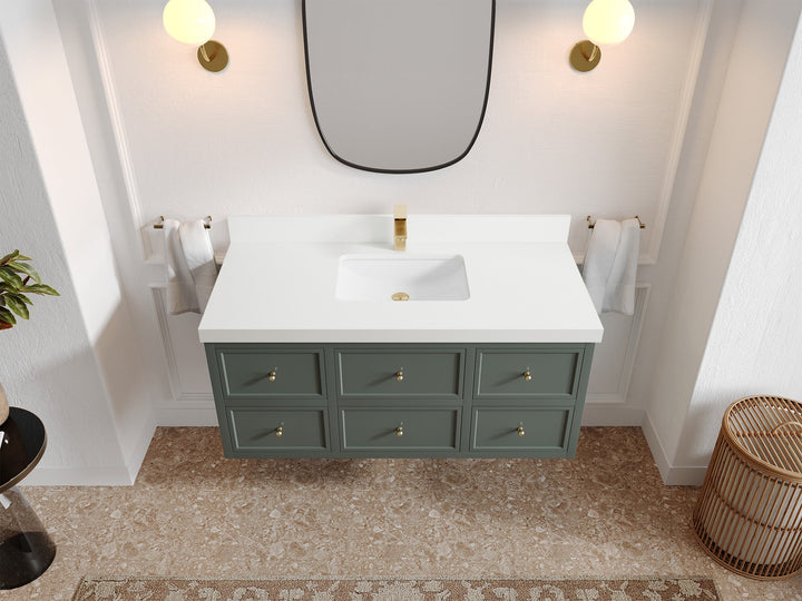 Roswell Floating 48 in. W x 22 in. D Single Sink Bathroom Vanity - photo 42