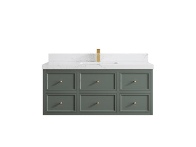 Roswell Floating 48 in. W x 22 in. D Single Sink Bathroom Vanity - Willow Bath and Vanity