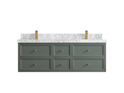Roswell Floating 60 in. W x 22 in. D Double Sink Bathroom Vanity - Willow Bath and Vanity