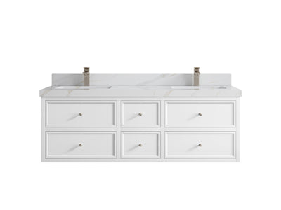 Roswell Floating 60 in. W x 22 in. D Double Sink Bathroom Vanity - Willow Bath and Vanity