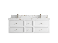 Roswell Floating 60 in. W x 22 in. D Double Sink Bathroom Vanity - photo 37