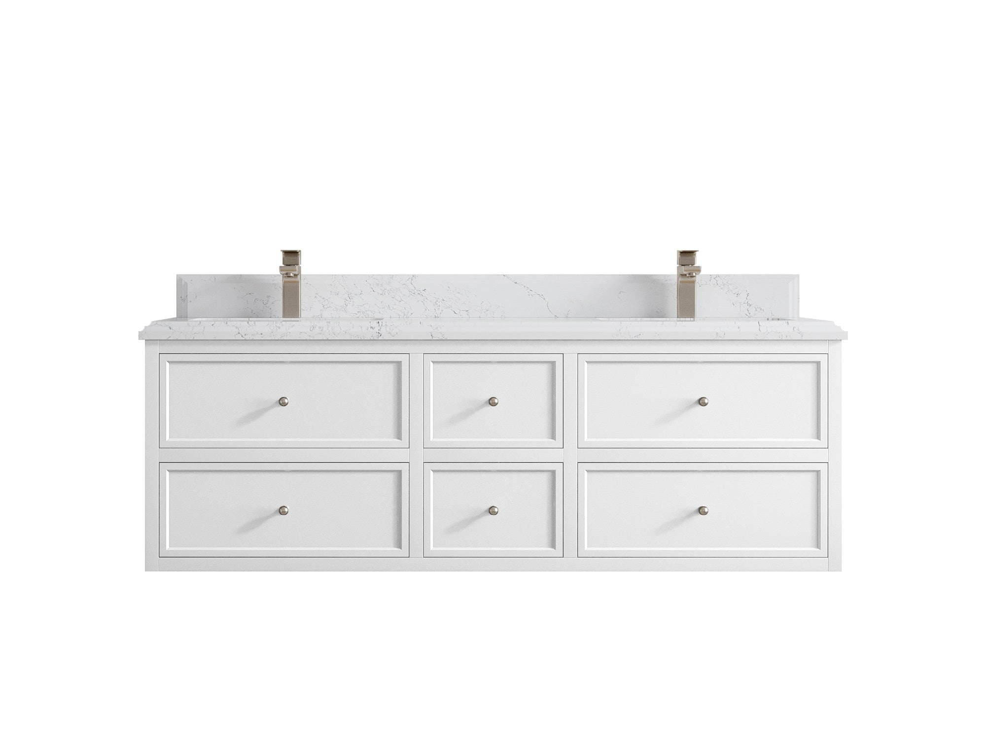 Roswell Floating 60 in. W x 22 in. D Double Sink Bathroom Vanity - Willow Bath and Vanity