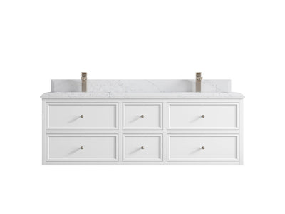 Roswell Floating 60 in. W x 22 in. D Double Sink Bathroom Vanity - Willow Bath and Vanity