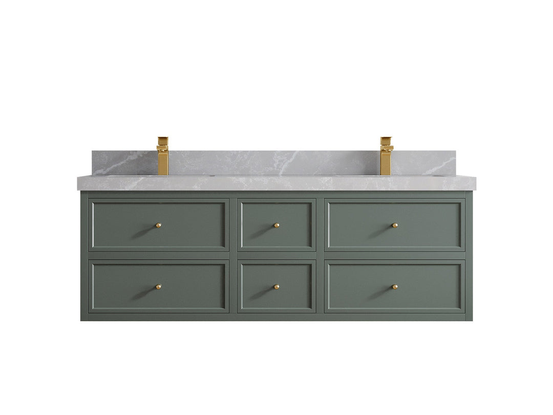 Roswell Floating 60 in. W x 22 in. D Double Sink Bathroom Vanity - Willow Bath and Vanity