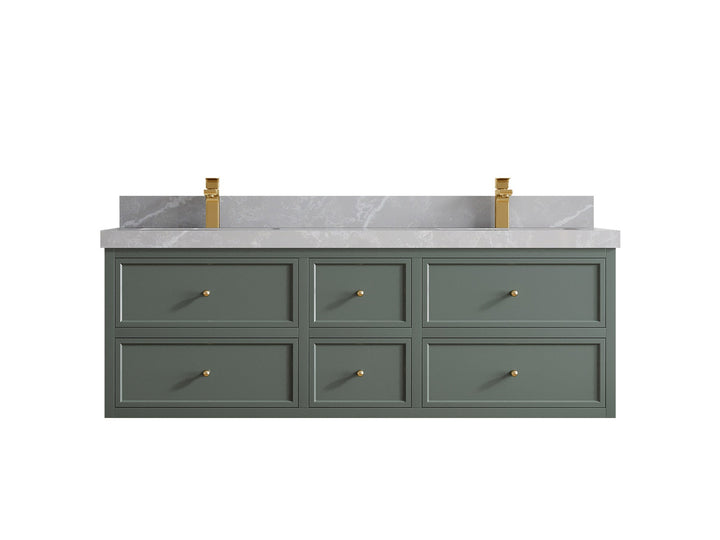 Roswell Floating 60 in. W x 22 in. D Double Sink Bathroom Vanity - photo 31