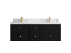 Roswell Floating 60 in. W x 22 in. D Double Sink Bathroom Vanity - photo 37