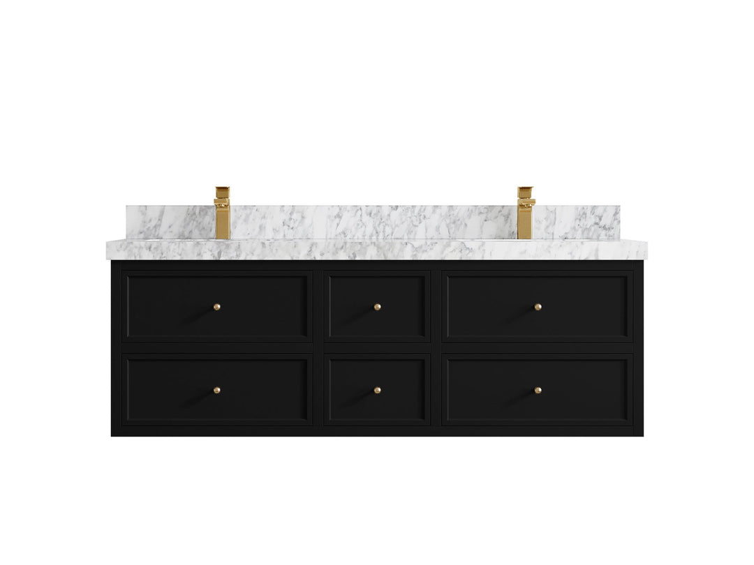 Roswell Floating 60 in. W x 22 in. D Double Sink Bathroom Vanity - Willow Bath and Vanity