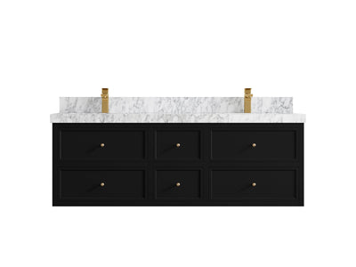 Roswell Floating 60 in. W x 22 in. D Double Sink Bathroom Vanity - Willow Bath and Vanity