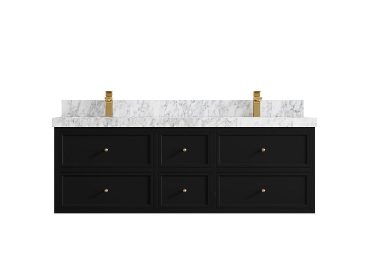 Roswell Floating 60 in. W x 22 in. D Double Sink Bathroom Vanity - photo 11