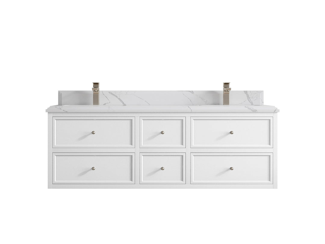 Roswell Floating 60 in. W x 22 in. D Double Sink Bathroom Vanity - Willow Bath and Vanity