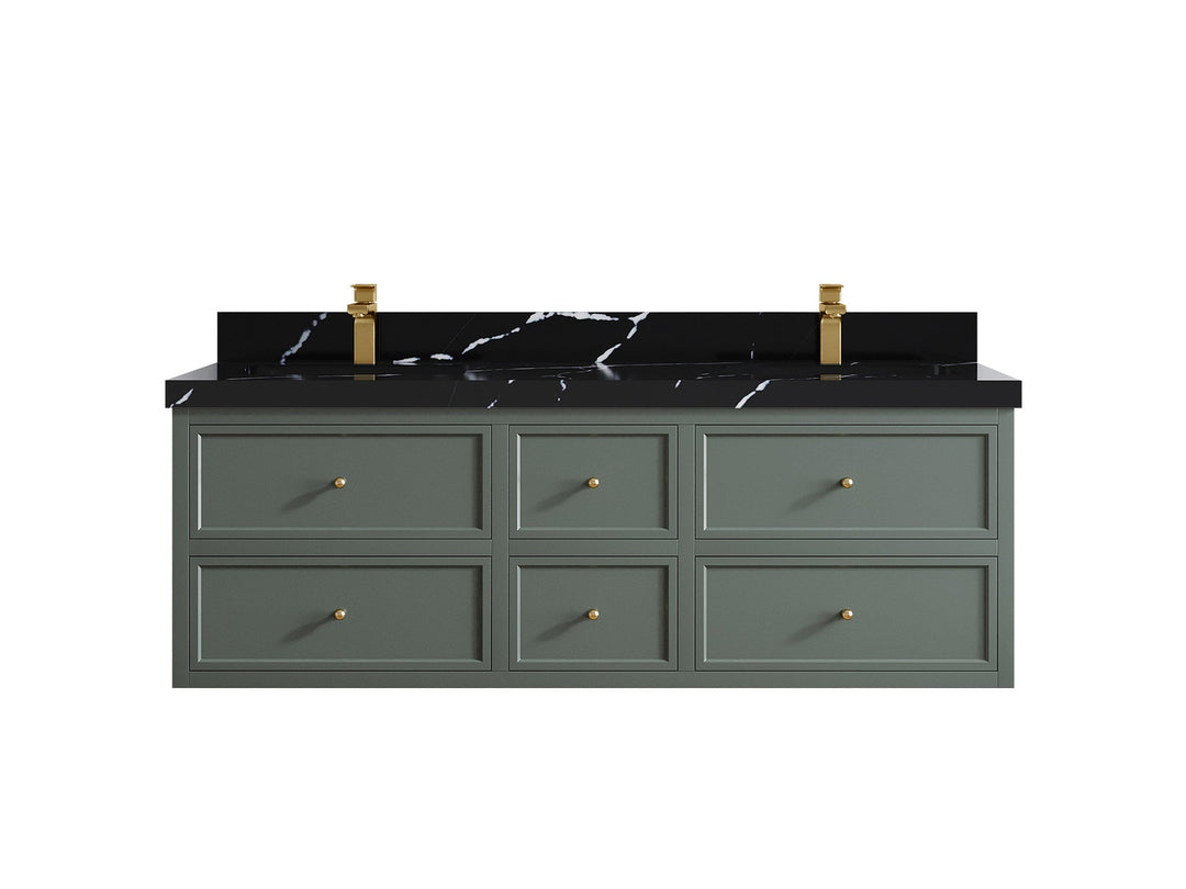 Roswell Floating 60 in. W x 22 in. D Double Sink Bathroom Vanity - Willow Bath and Vanity