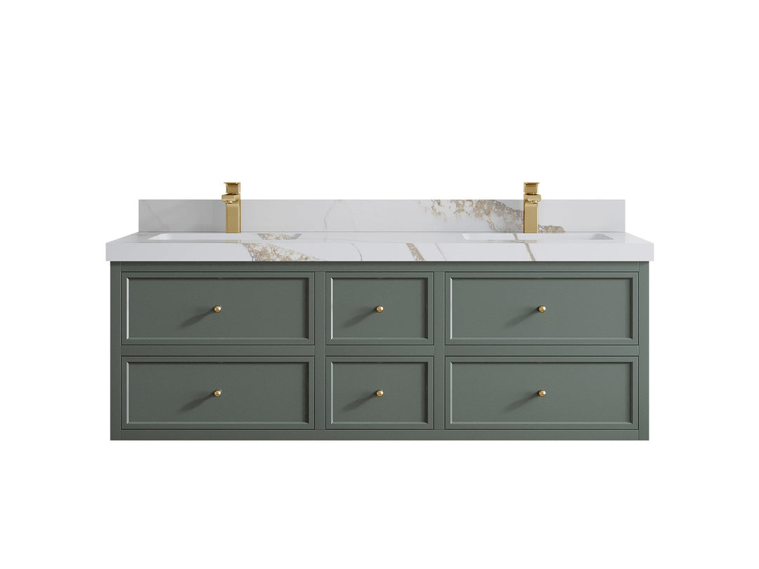 Roswell Floating 60 in. W x 22 in. D Double Sink Bathroom Vanity - Willow Bath and Vanity