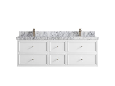 Roswell Floating 60 in. W x 22 in. D Double Sink Bathroom Vanity - Willow Bath and Vanity