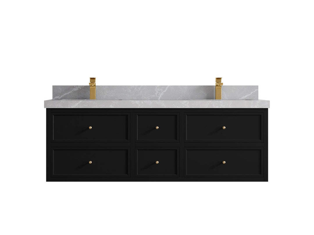 Roswell Floating 60 in. W x 22 in. D Double Sink Bathroom Vanity - Willow Bath and Vanity
