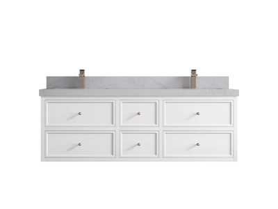 Roswell Floating 60 in. W x 22 in. D Double Sink Bathroom Vanity - Willow Bath and Vanity