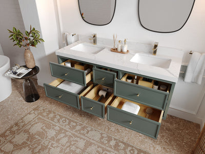 Roswell Floating 60 in. W x 22 in. D Double Sink Bathroom Vanity - Willow Bath and Vanity