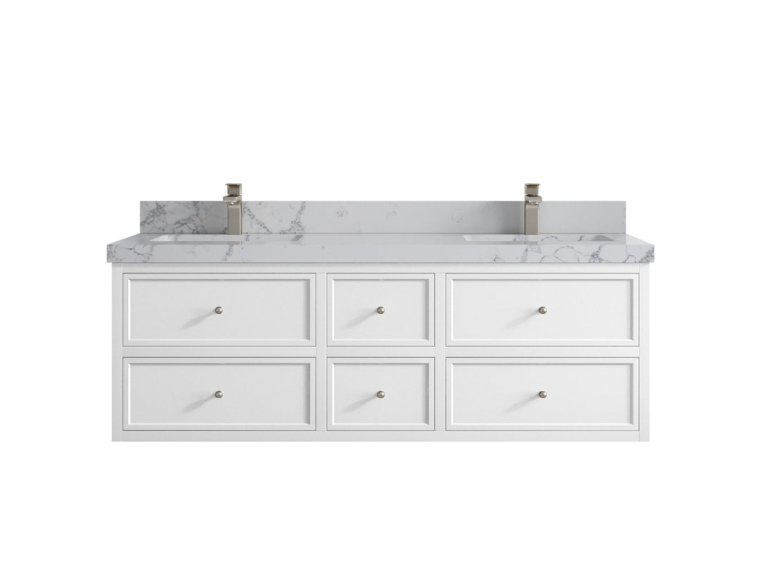 Roswell Floating 60 in. W x 22 in. D Double Sink Bathroom Vanity - Willow Bath and Vanity