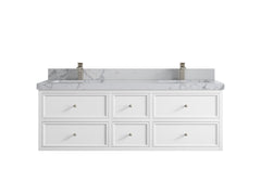 Roswell Floating 60 in. W x 22 in. D Double Sink Bathroom Vanity - photo 43