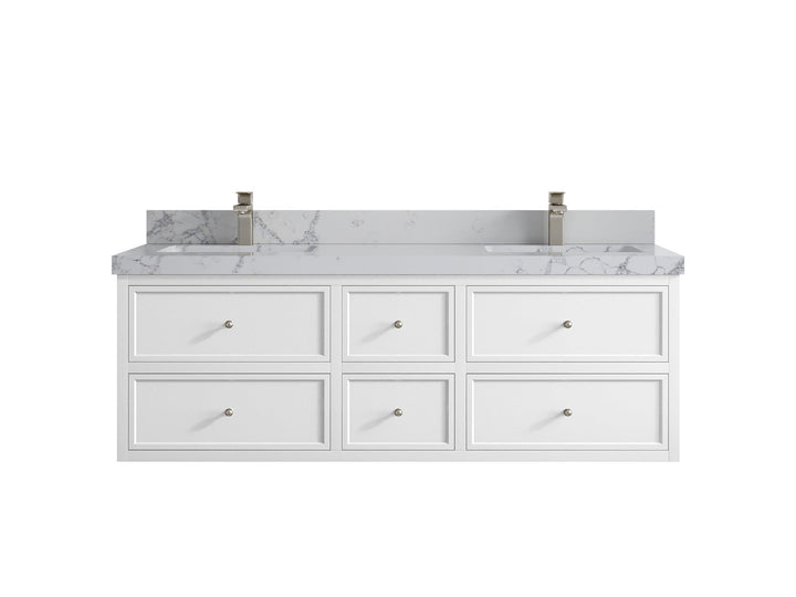 Roswell Floating 60 in. W x 22 in. D Double Sink Bathroom Vanity - photo 43