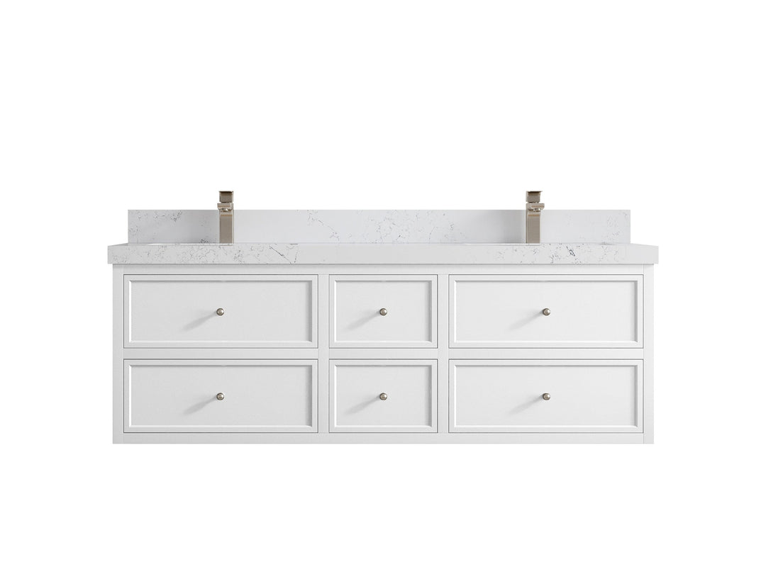 Roswell Floating 60 in. W x 22 in. D Double Sink Bathroom Vanity - Willow Bath and Vanity