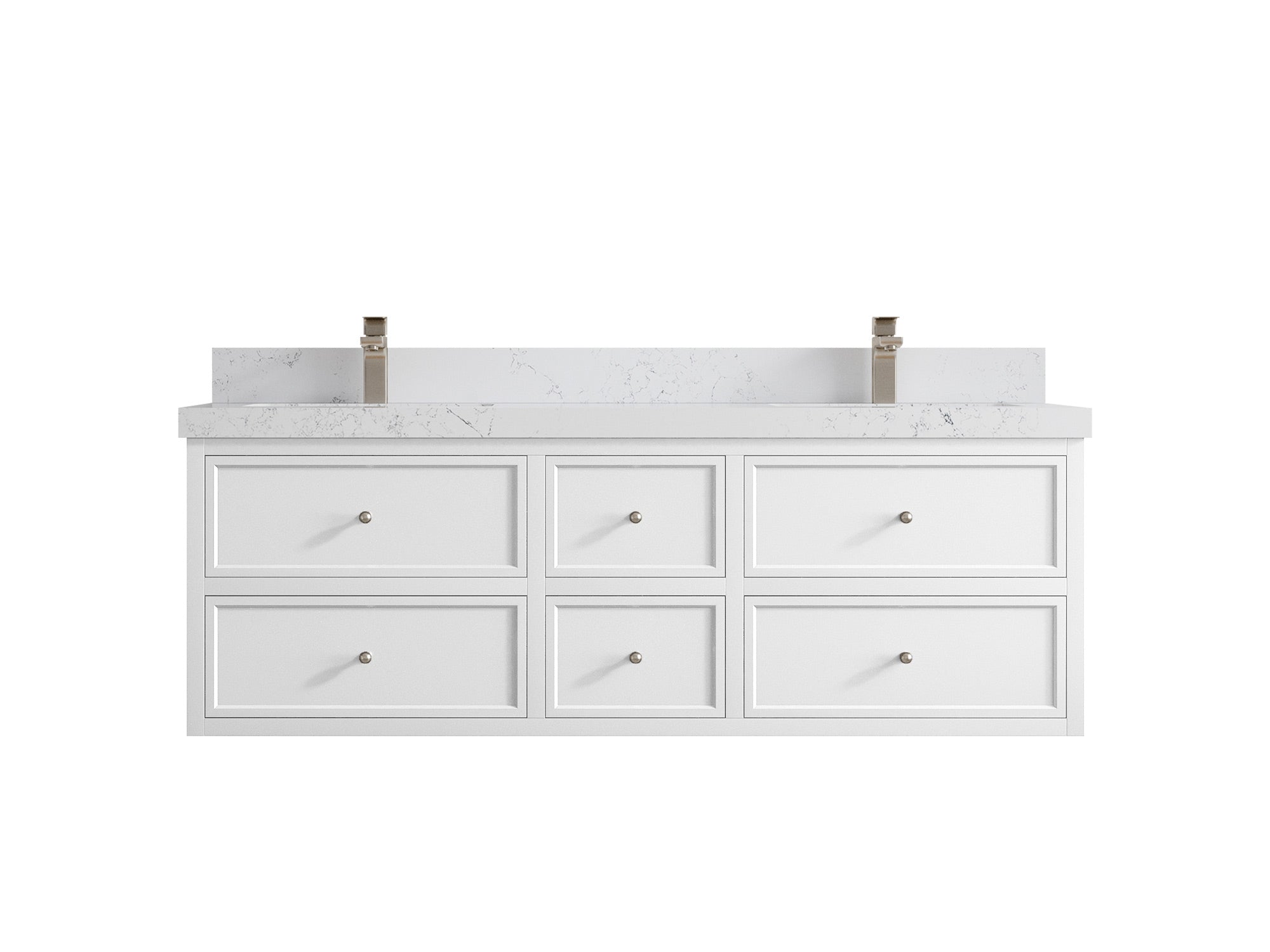 Roswell Floating 60 in. W x 22 in. D Double Sink Bathroom Vanity - Willow Bath and Vanity