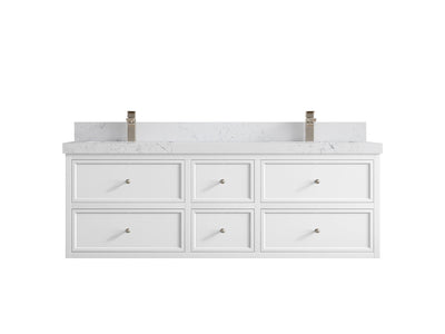 Roswell Floating 60 in. W x 22 in. D Double Sink Bathroom Vanity - Willow Bath and Vanity