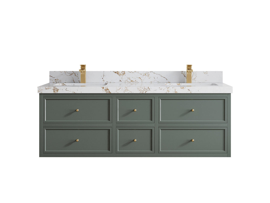 Roswell Floating 60 in. W x 22 in. D Double Sink Bathroom Vanity - Willow Bath and Vanity