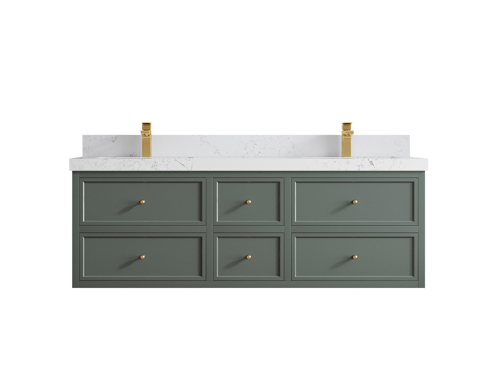 Roswell Floating 60 in. W x 22 in. D Double Sink Bathroom Vanity - Willow Bath and Vanity