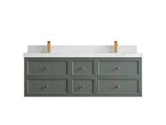 Roswell Floating 60 in. W x 22 in. D Double Sink Bathroom Vanity - photo 29