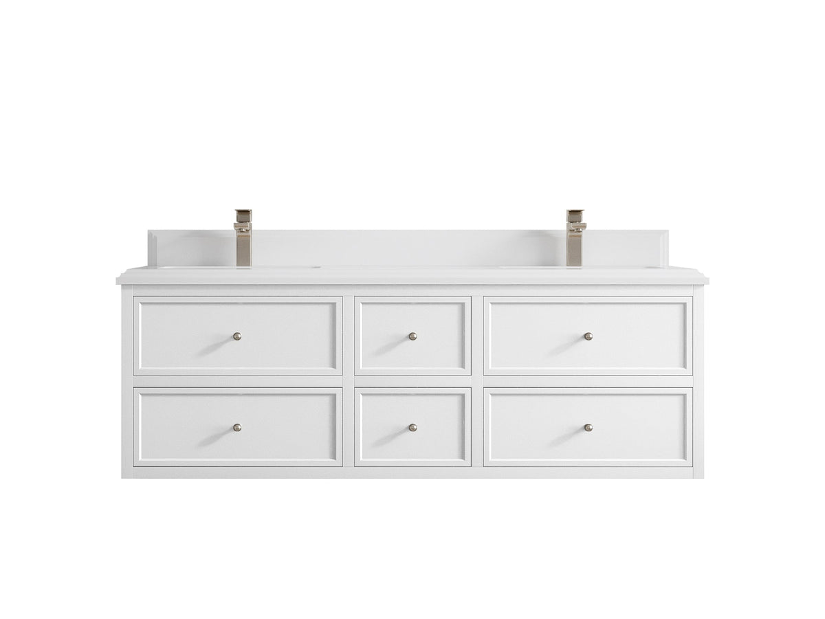 Roswell Floating 60 in. W x 22 in. D Double Sink Bathroom Vanity - Willow Bath and Vanity