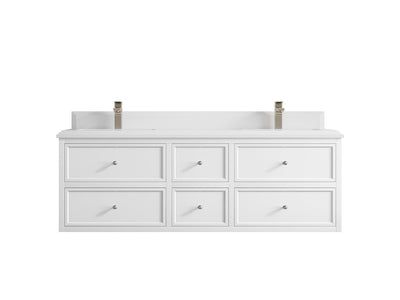 Roswell Floating 60 in. W x 22 in. D Double Sink Bathroom Vanity - Willow Bath and Vanity