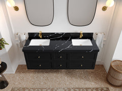 Roswell Floating 60 in. W x 22 in. D Double Sink Bathroom Vanity - photo 8
