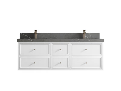 Roswell Floating 60 in. W x 22 in. D Double Sink Bathroom Vanity - Willow Bath and Vanity