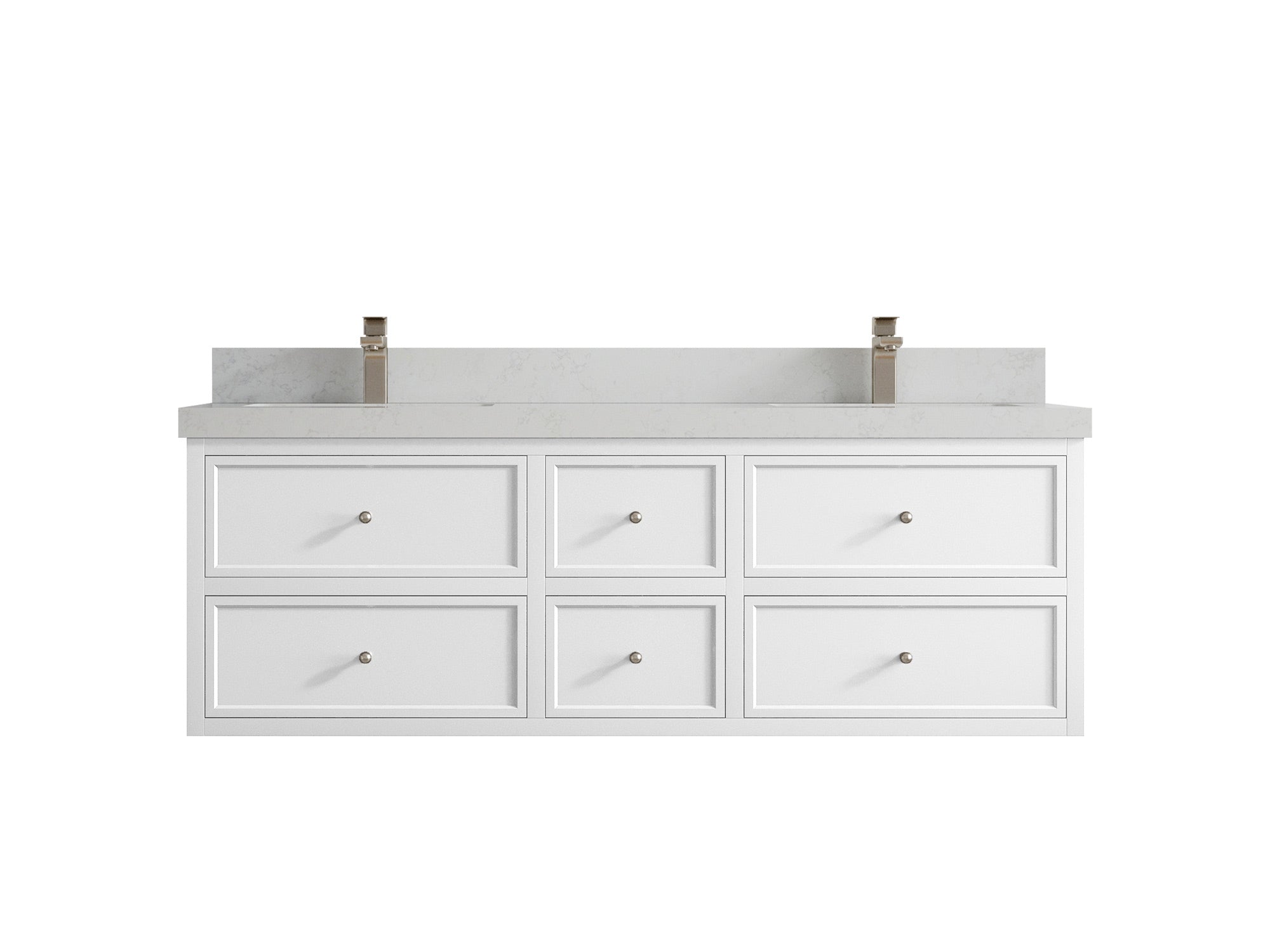 Roswell Floating 60 in. W x 22 in. D Double Sink Bathroom Vanity - Willow Bath and Vanity