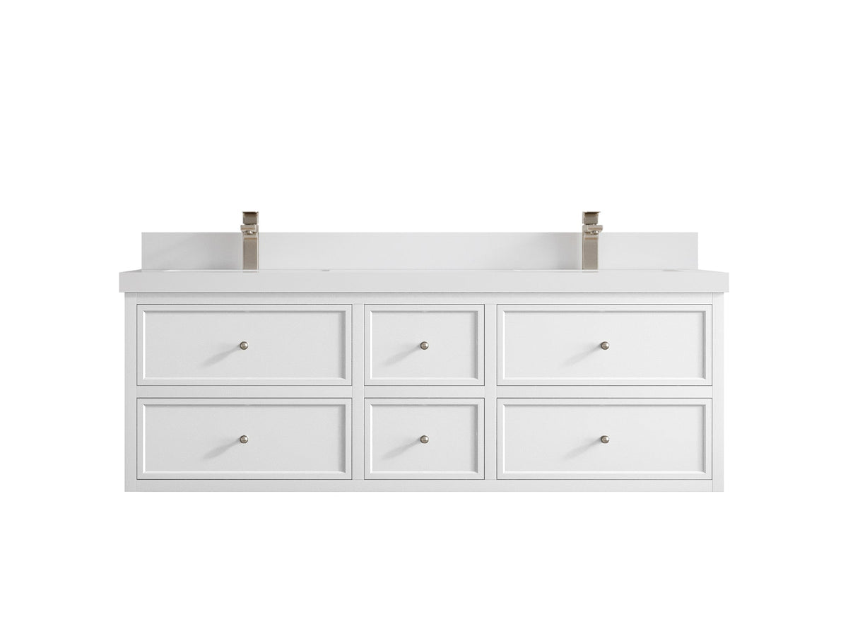 Roswell Floating 60 in. W x 22 in. D Double Sink Bathroom Vanity - Willow Bath and Vanity