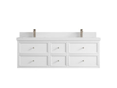 Roswell Floating 60 in. W x 22 in. D Double Sink Bathroom Vanity - photo 45