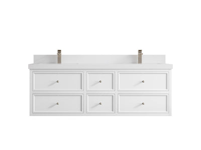 Roswell Floating 60 in. W x 22 in. D Double Sink Bathroom Vanity - Willow Bath and Vanity