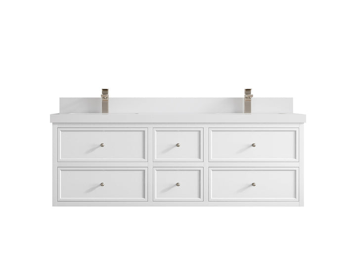 Roswell Floating 60 in. W x 22 in. D Double Sink Bathroom Vanity - photo 45